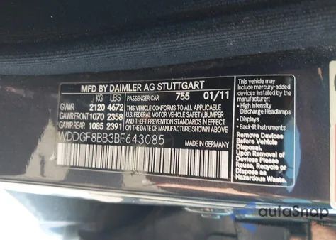 2011 Mercedes-Benz C 300 Luxury 4Matic/Sport 4Matic z USA, uszkodzony, nr VIN WDDGF8BB3BF643085